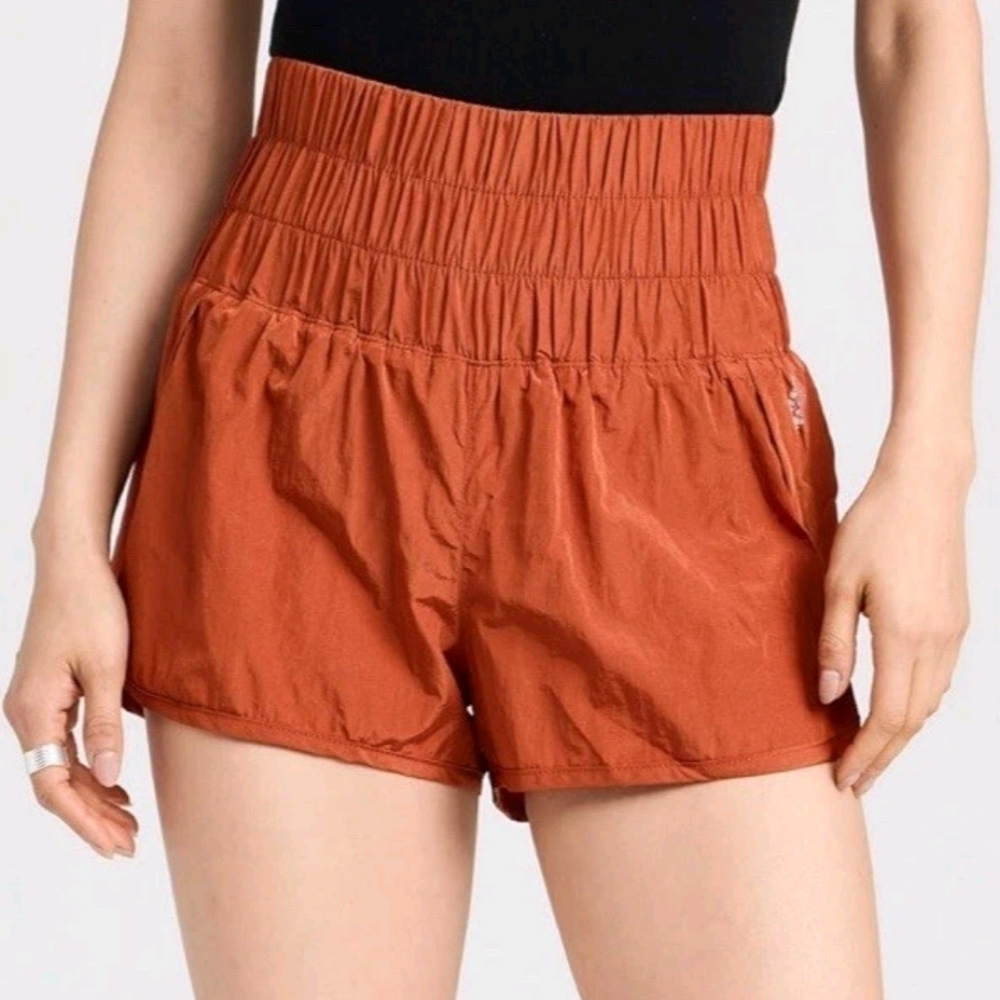 FP Movement by Free People High Waist Rust Shorts